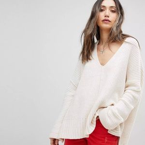 Free People Take Over Me V-Neck Sweater